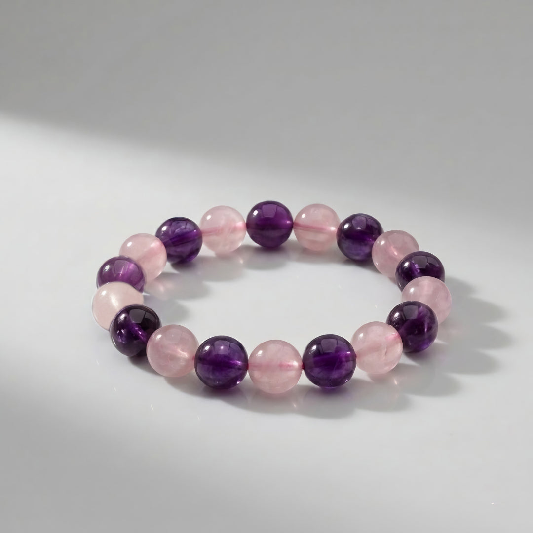 Rose quartz & Amethyst Bracelet