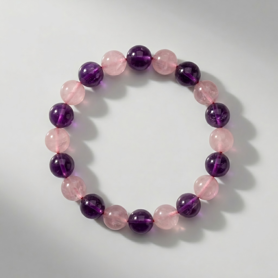 Rose quartz & Amethyst Bracelet