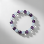 Amethyst & Blue Lace Agate Bracelet