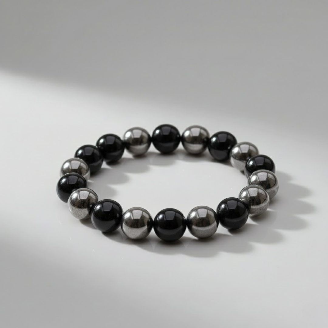 Black tourmaline & Hematite Bracelet