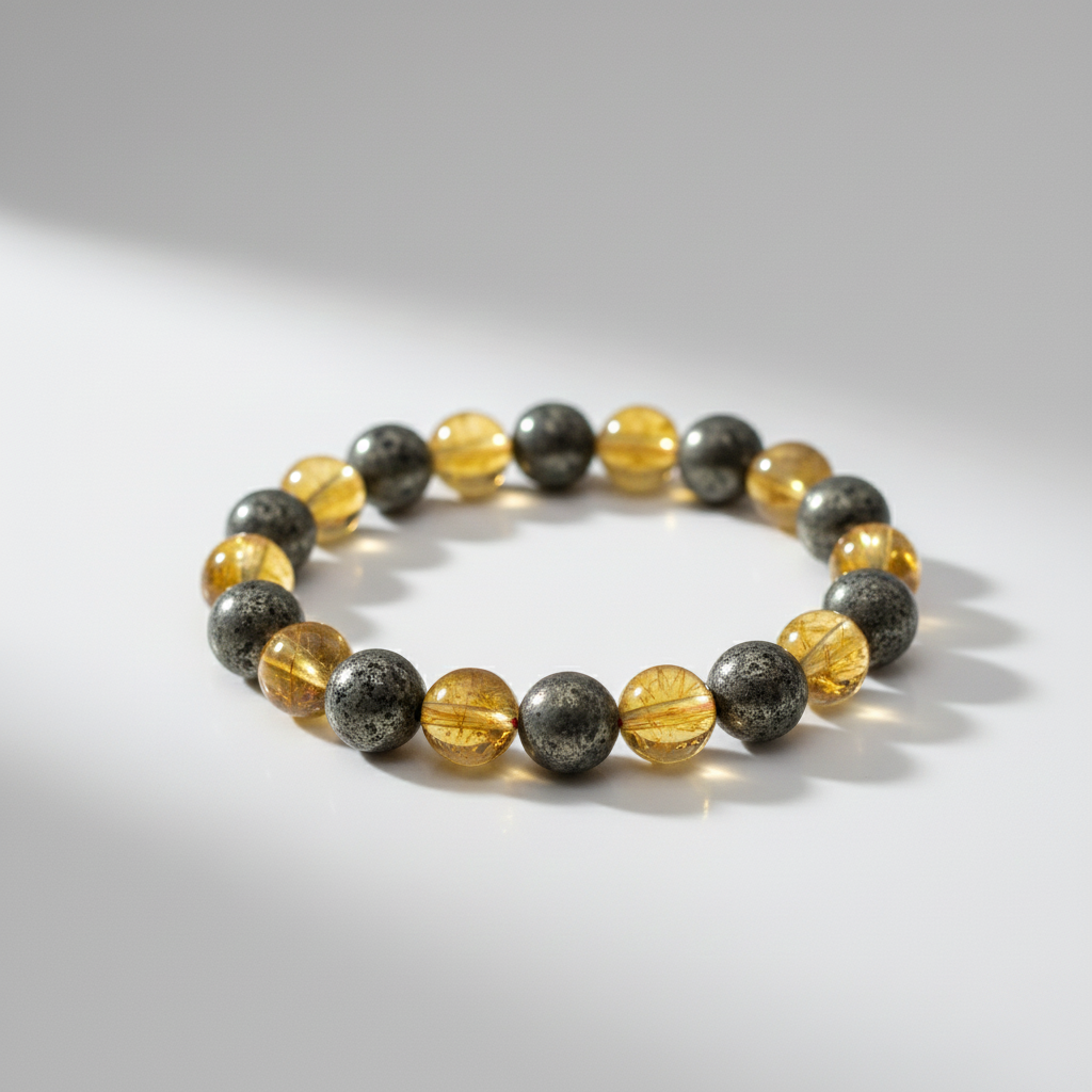 Citrine & Pyrite Bracelet